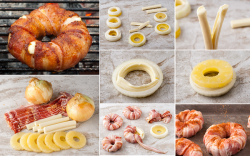 Wonderful DIY Bacon Wrapped Pineapple Rings With Mozzarella