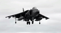 AV-8B Harrier Vertical Landing