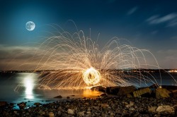 Fireball on the beach