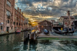 Gondola repair, Venice