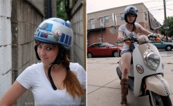 DIY R2D2 Bike helmet