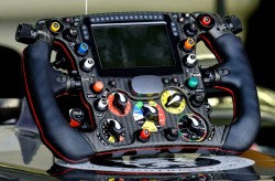Modern Formula One car steering wheel