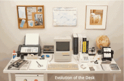 Desk back in the day VS. Desk today﻿