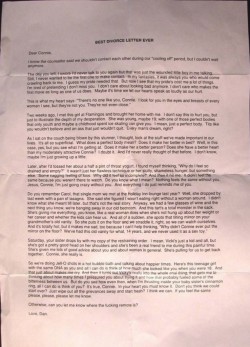 Best Divorce letter ever :) – Use the ZOOM button to see full size