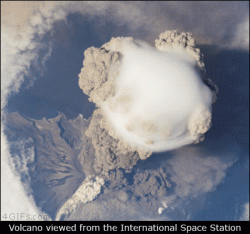 Eruption as seen from the International Space Station