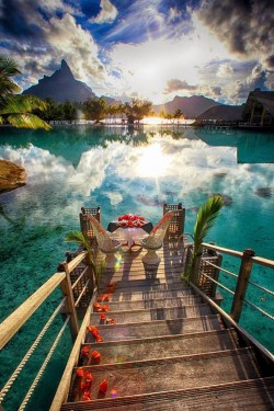 Romantic evening in Bora Bora