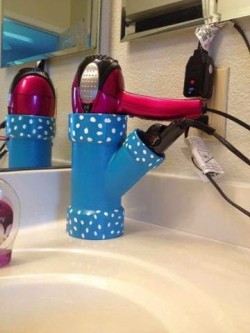 PVC pipe bathroom tidy