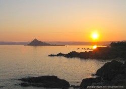 Sunset over St. Michaels Mount, Cornwall