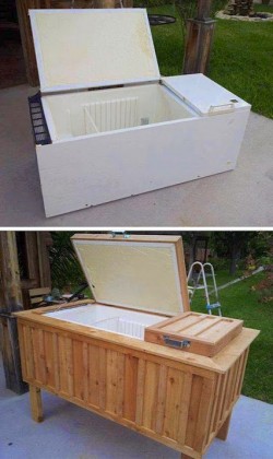 Old Fridge Into Patio Cooler!