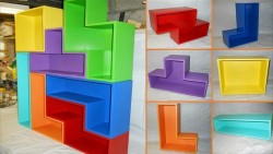 DIY Tetris shelves