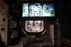 The International Space Station just got a new projector screen. They’re using it to watch ...