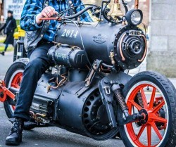 Steam powered motorbike