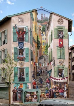 STREET ART  ,PATRICK COMMECY, LE PUY , FRANCE