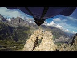 GoPro: Wingsuit Flight Through 2 Meter Cave – Uli Emanuele – YouTube