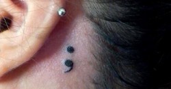 Have you seen anyone with a semicolon tattoo? Here’s what it’s about.