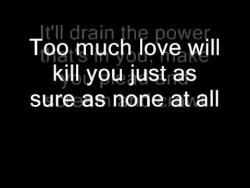 Queen – Too Much Love Will Kill You (Lyrics) – YouTube