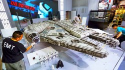 This Is What a Monstrous 18-Foot Long Millennium Falcon Toy Looks Like