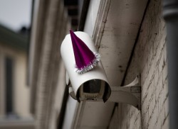 Dutch Artists Celebrate George Orwell’s Birthday By Putting Party Hats On Surveillance Cam ...