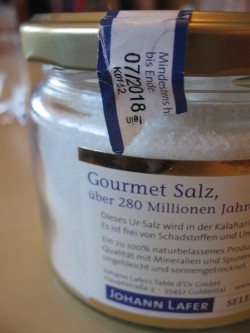 This salt is more than 280 million years old, but will expire in July 2018