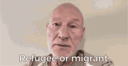 Patrick Stewart and other celebs point out 2 words people keep confusing about the refugee crisis.