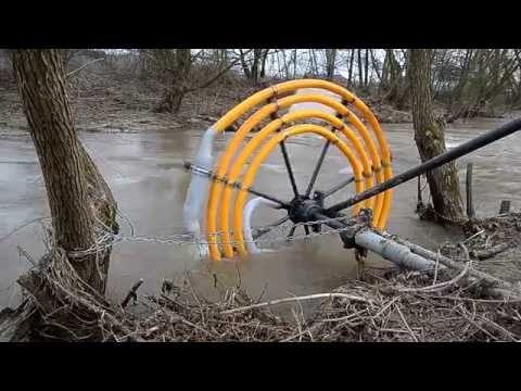 Water wheel pump – YouTube