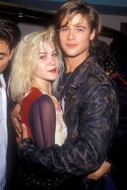 Christina Applegate & Boyfriend Brad Pitt (!) On The Town, Los Angeles, 1988