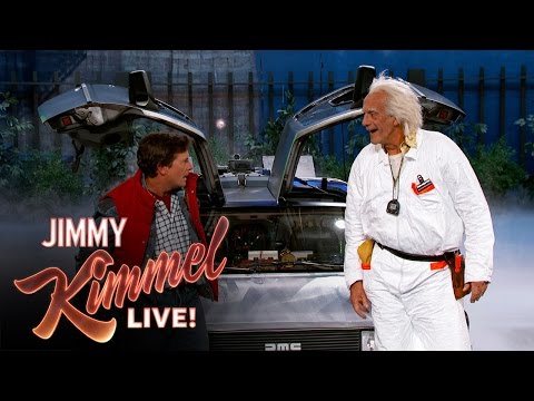 Marty McFly & Doc Brown Visit Jimmy Kimmel Live – YouTube