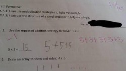 Maths test outrage: Student marked wrong for writing 5+5+5=15