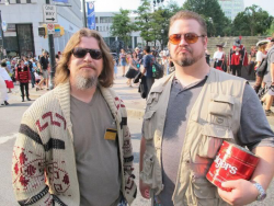 Lebowski cosplay, nailed it