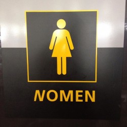 Even with part of the first letter missing, … the sign still means the same thing…