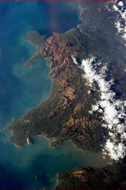 Wales from the International Space Station (ISS) by Astronaut Chris Hadfield.