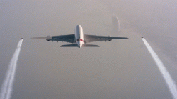Jetmen fly alongside Emirates A380