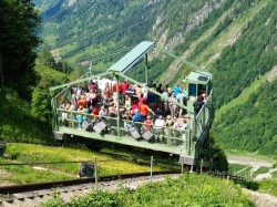 The Larchwandschragaufzug inclined lift in Kaprun, Austria, is just awesome