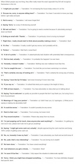 What British People Say And What They Actually Mean