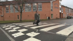 The crossing outside of the Ministry of silly walks