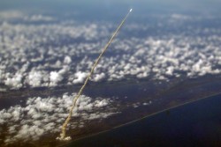 Tilt-shifted launch of Space Shuttle Atlantis