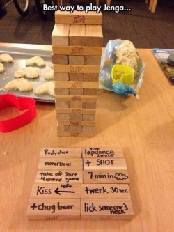 Great idea to spice up Jenga