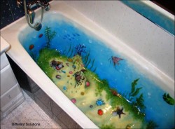 hand painted bathtub !