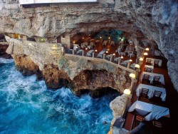 This Italian Restaurant Was Built Inside Of A Cave. The View From Inside Is Absolutely Stunning