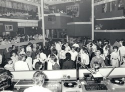 View of the disco floor from the  DJ’s Console. Quazars Disco, Cornwall Coliseum, St Auste ...