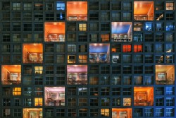 A modern apartment block in Shinonome, Tokyo.