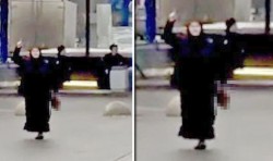 Horror as woman in burka ‘holding head of child shouts Allahu Akbar’ in Russia  | Wo ...