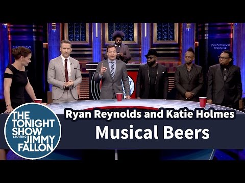 Musical Beers with Ryan Reynolds and Katie Holmes – YouTube