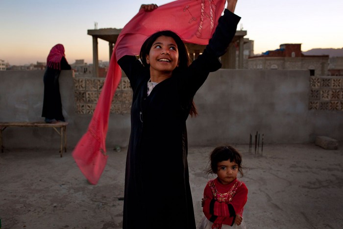 A 10 year old girl’s smile after learning the court has granter her a divorce from her abusive husband (Nujood Ali, Yemen, 2008)