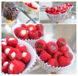 Chocolate-Stuffed Raspberries