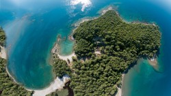 An amazing aerial view of the ancient city of Phaselis