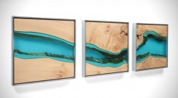 River Divided Maple & Walnut Wall Art by Gregory Klassen | HiConsumption