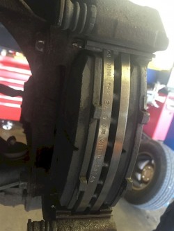 Um, this would be why your brakes are making that ‘funny sound’.