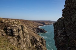 Looking back towards Wheal Coates from St Agnes Head