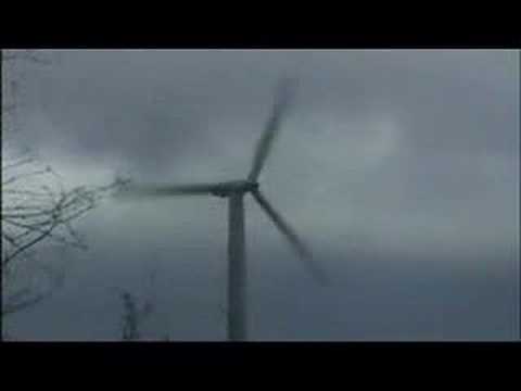 Windmill destructed in storm – YouTube